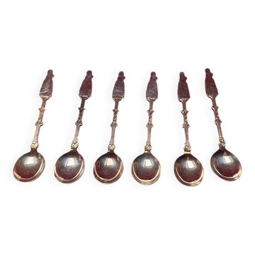 Set of 6 vintage silver-plated mocha spoons – Mark 90