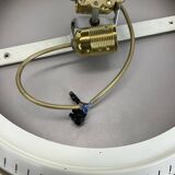 Plafonnier mural en métal opale moderniste, Italie années 1950