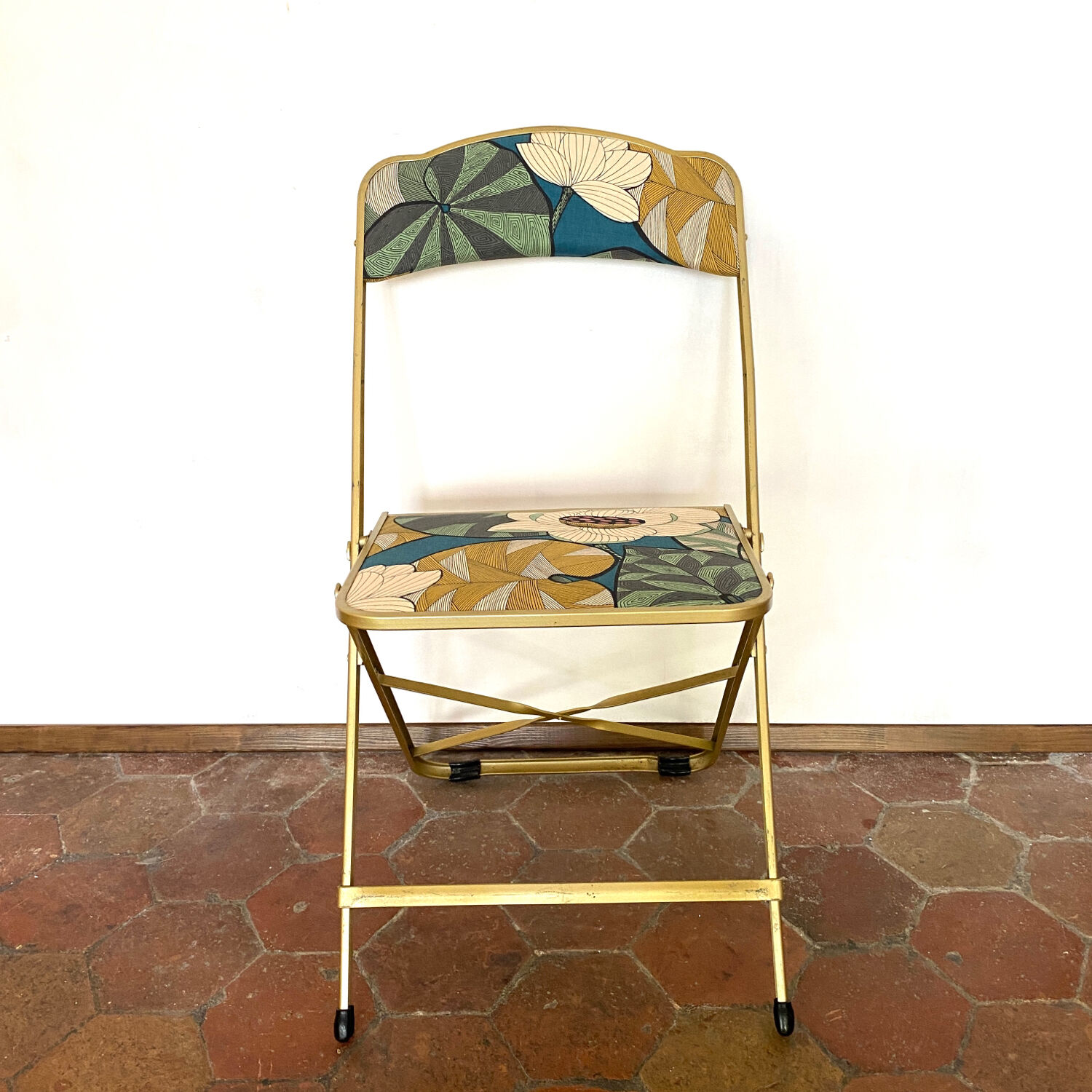 Chaise pliante vintage upcyclee - Idris