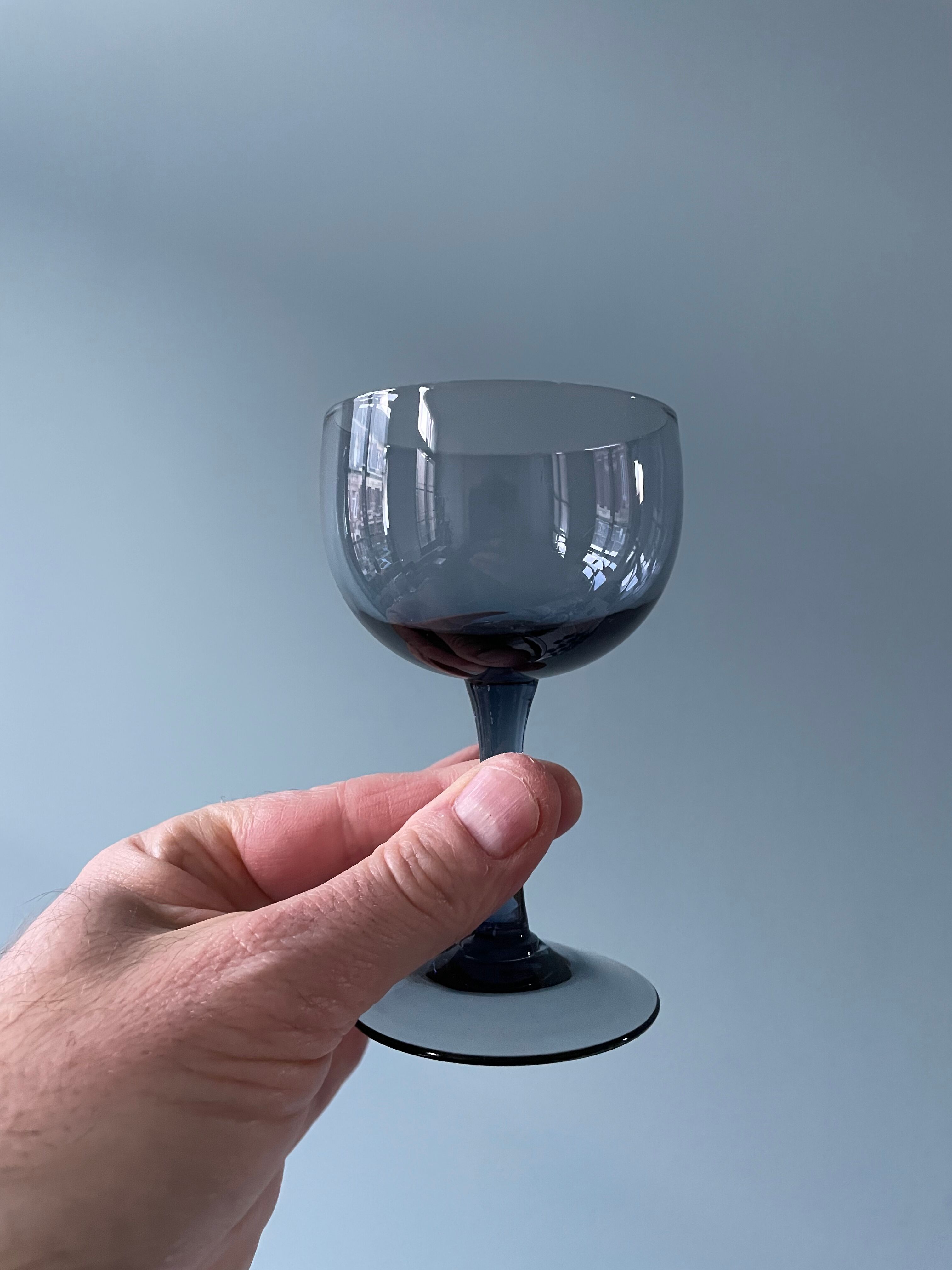 Series of 11 stemmed glasses, 1950