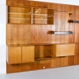 Modular wall system with panels Cado Poul Cadovius teak years 1959