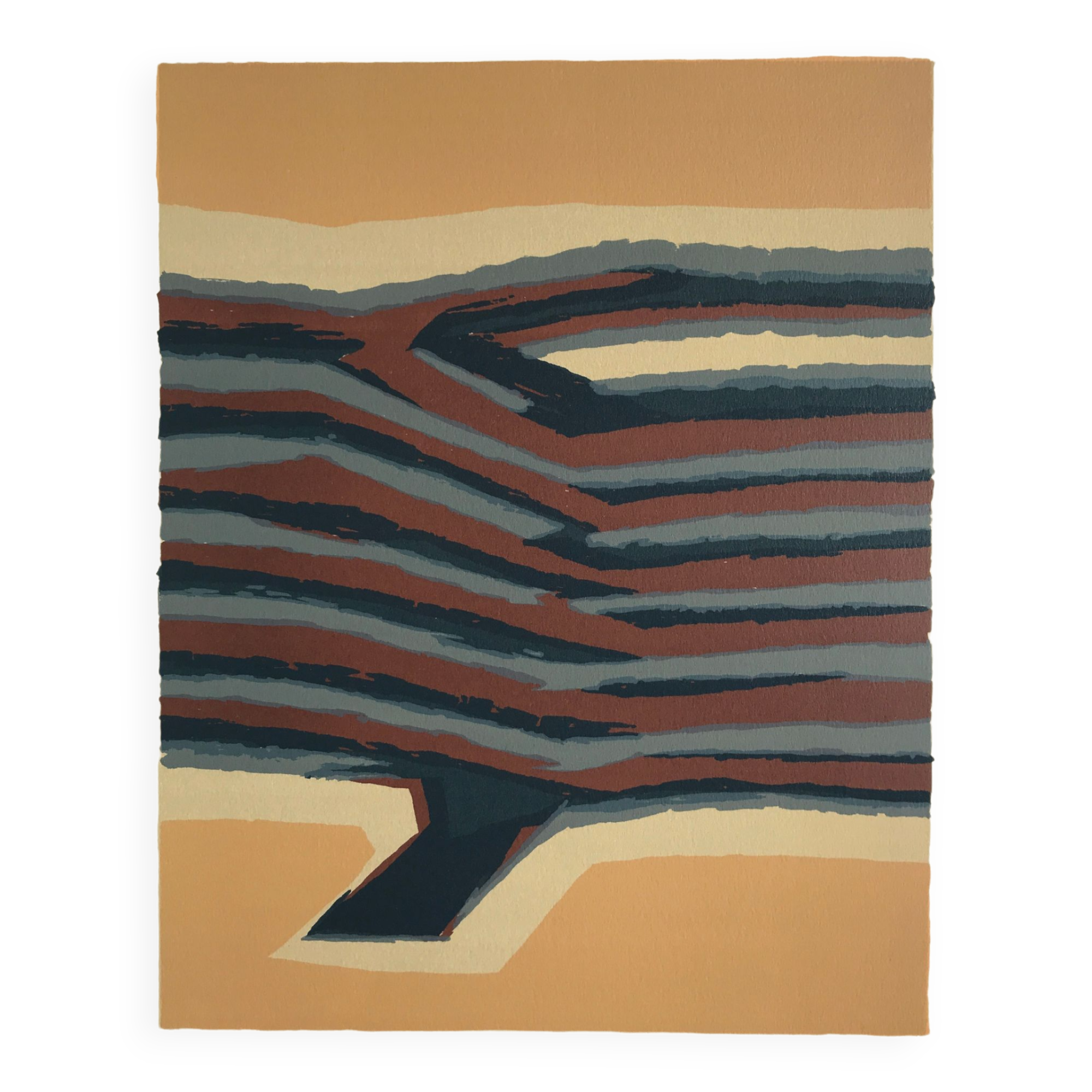 Original lithograph signed in pencil by Raoul UBAC, Earth V, 1978