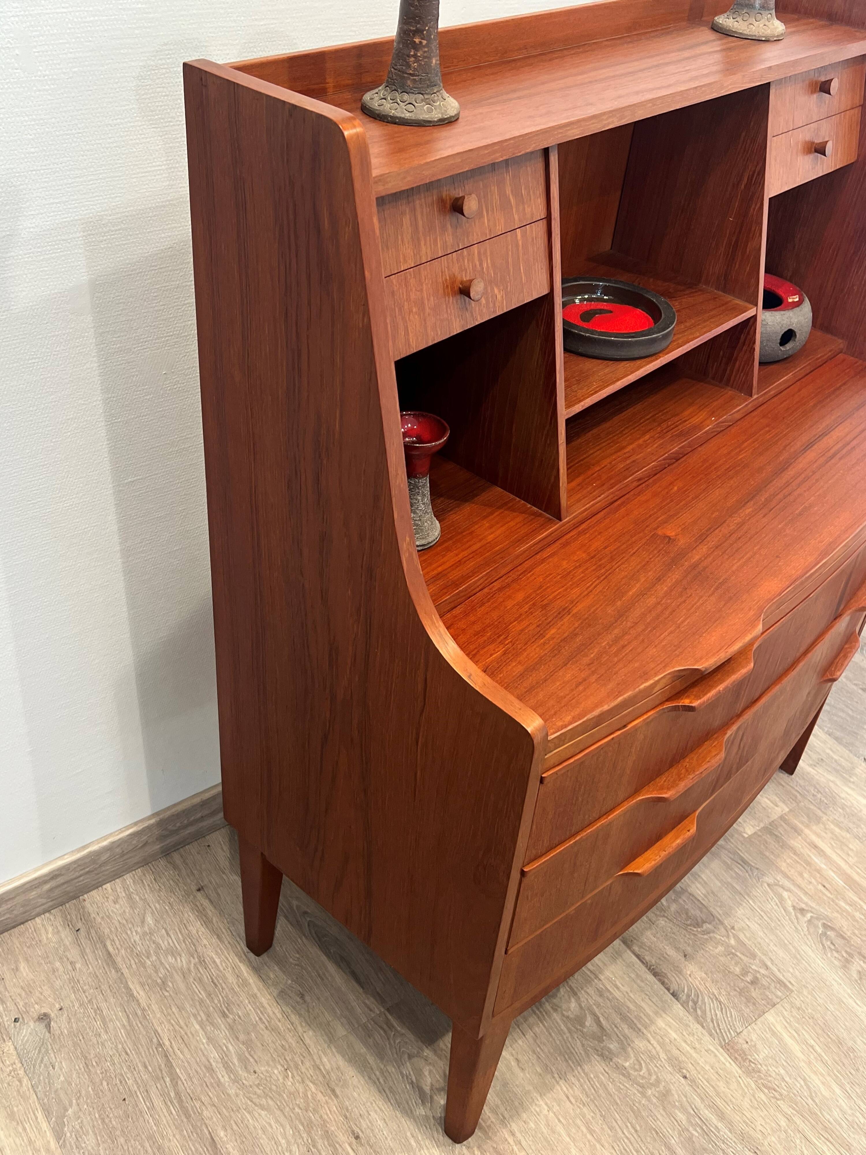 Scandinavian teak secretary from the 1960s, Denmark.