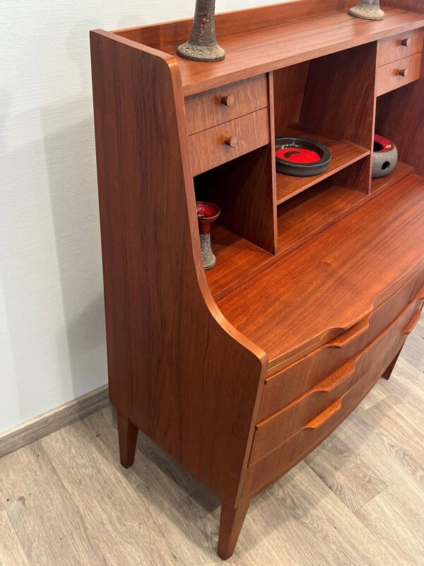 Secrétaire scandinave en teck années 60 Danemark