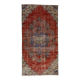 Turkish Anatolian Handmade Vintage Area Rug 246 cm x 130 cm