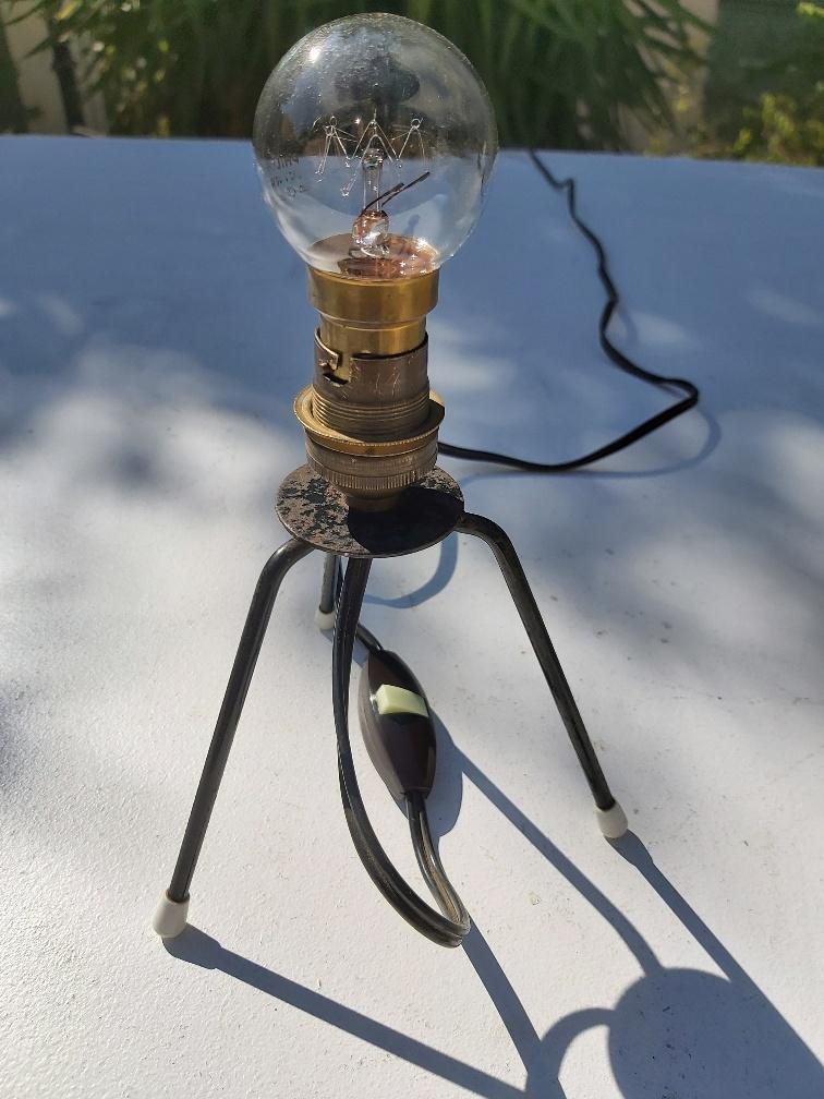 Rispal rodhoïd vintage lamp 50s