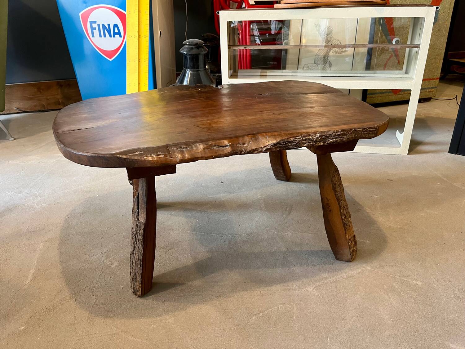 Old wooden coffee table