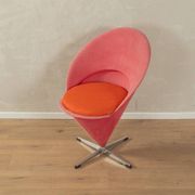 Unique Cone Chairs by Verner Panton for Gebrüder Nehl, set of 2, pink and orange