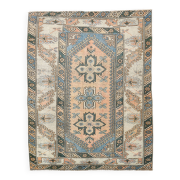 4x5 Green & Blue Small Persian Rug, 130x165Cm