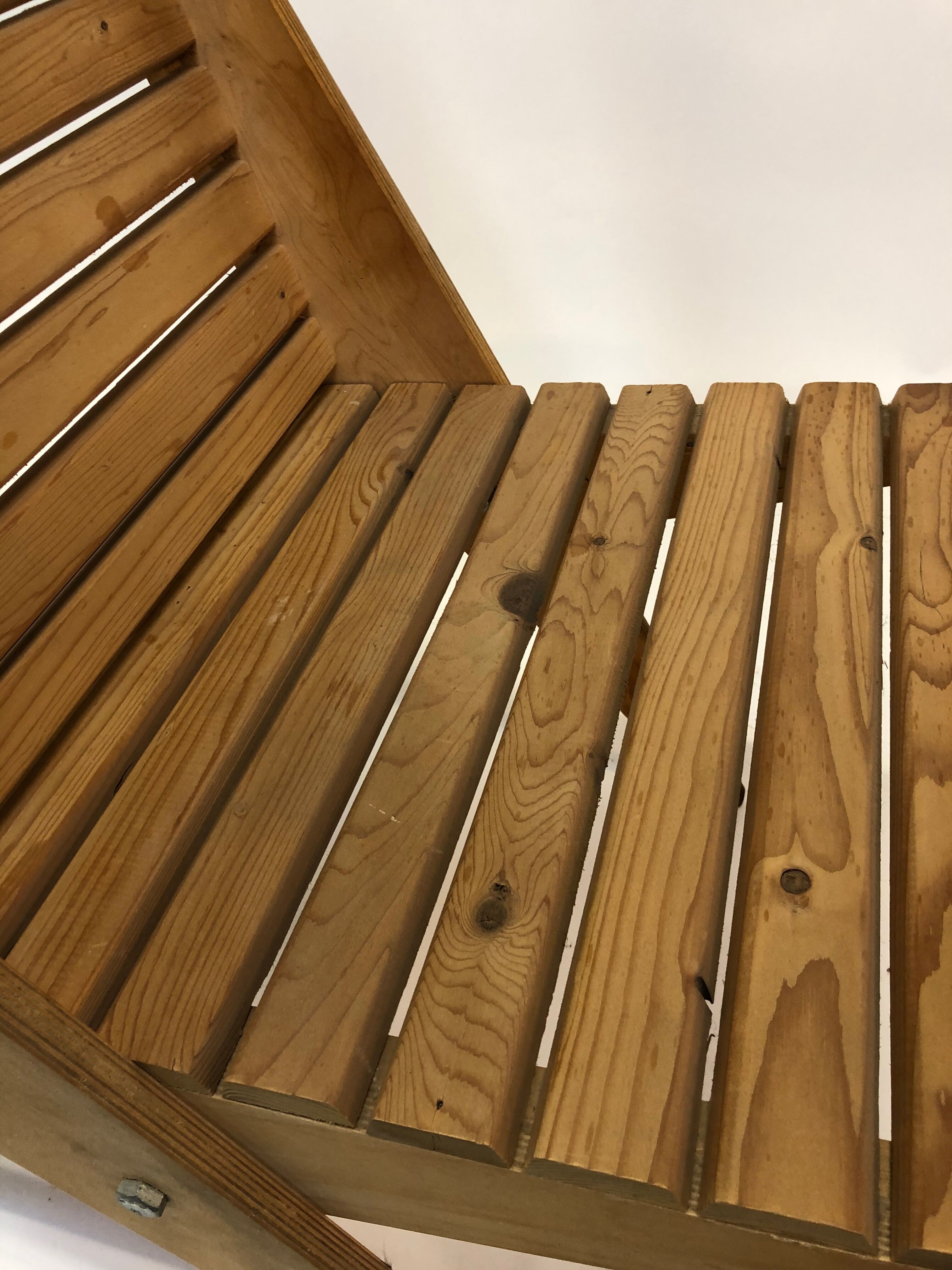 Wooden garden chair folding from the 70s in the Netherlands