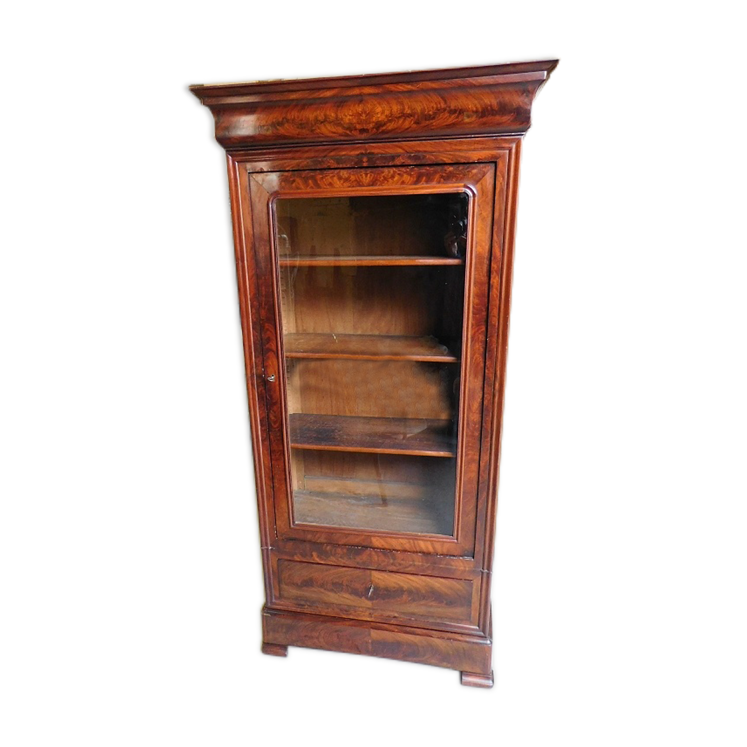 Vitrine Louis Philippe en acajou du XlXème siecle