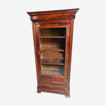 Louis philippe library showcase in mahogany of the nineteenth century