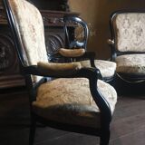 Bench and chairs style Napoleon III