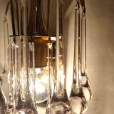 Par de lámparas de cristales. Italia, 1970s.