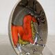 Hollow earthenware dish signed Gehel 50s/60s
