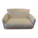 White leather sofa