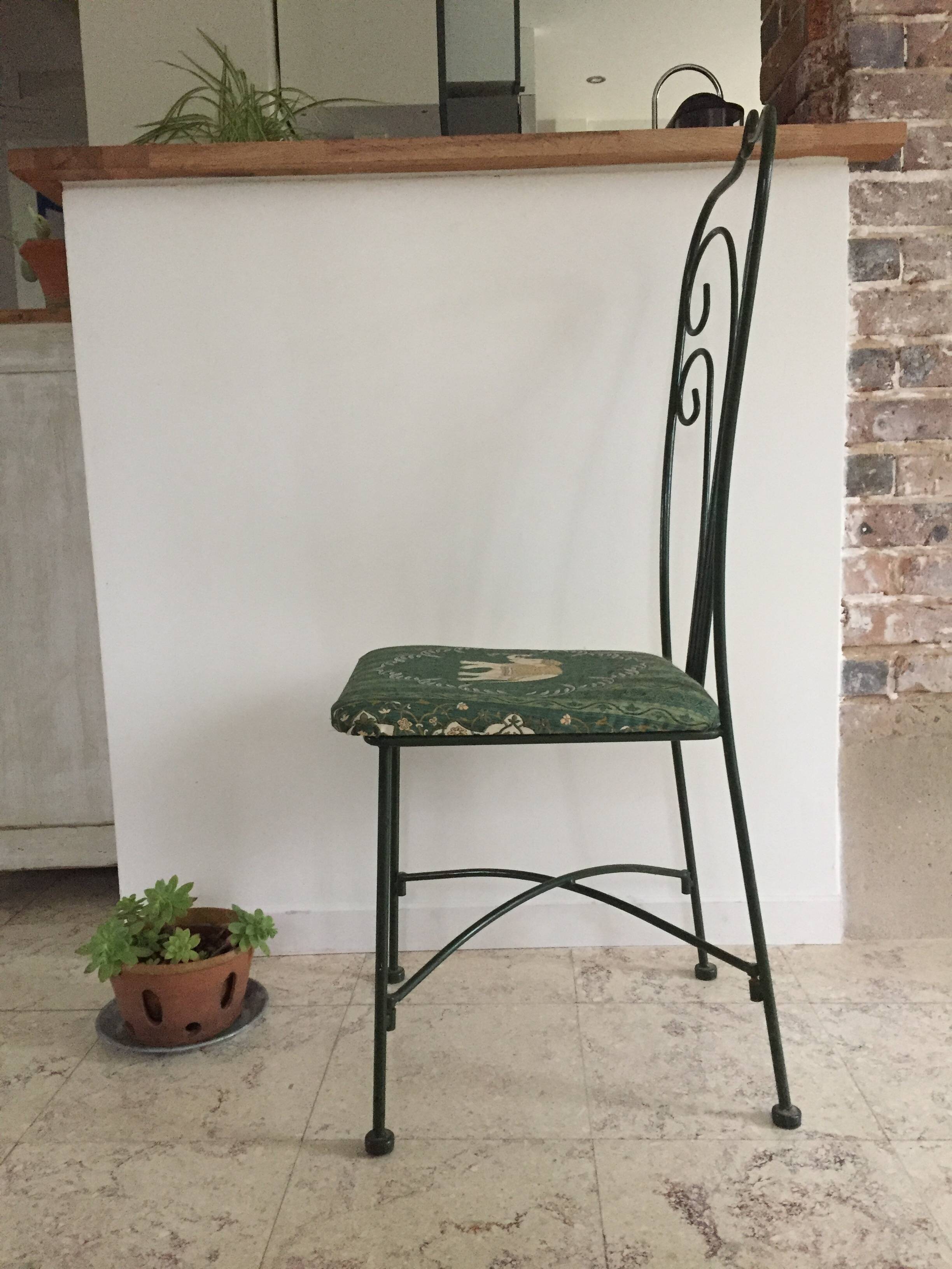 Chaise de jardin fonte d'acier vintage