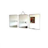 Miroir de barbier triptyque