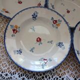 7 Digoin and Sarreguemines soup plates