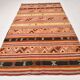 6x12 Soft Orange & Red Turkish Kilim Rug, 180x340Cm