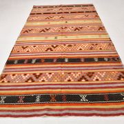 6x12 Soft Orange & Red Turkish Kilim Rug, 180x340Cm