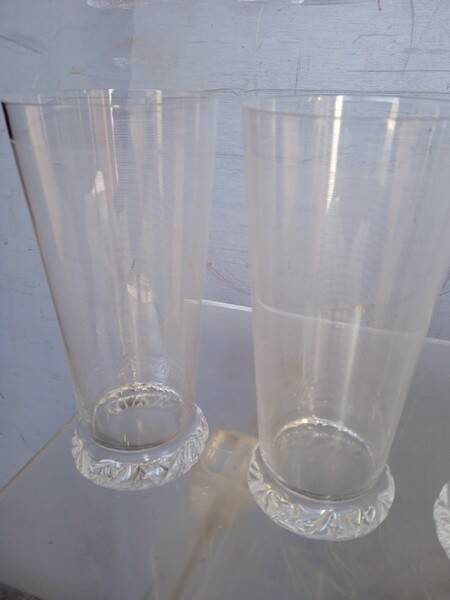 Serie 5 verres Daum cristal filigrané