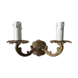 Sconce golden brass candlestick