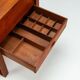 Scandinavian modern storage cabinet in teak with sled base Denmark 1960