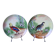2 decorative flat plates porcelain Limoges partridge and pheasants