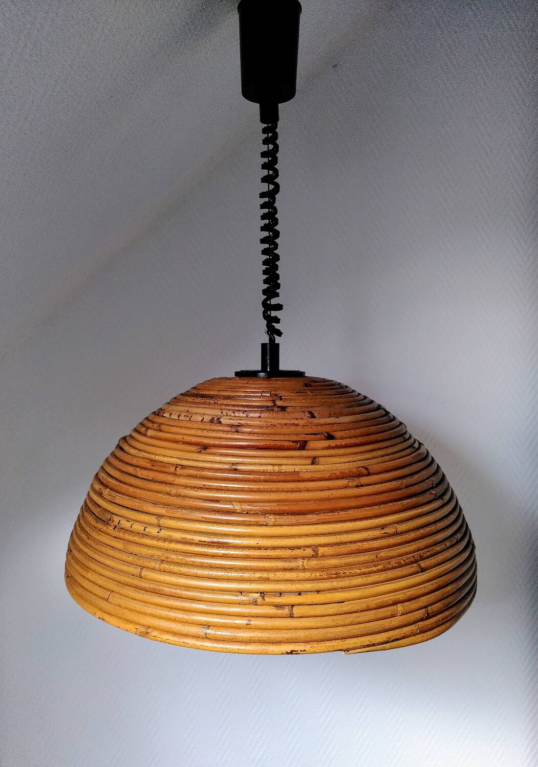 Rattan pendant light, Italy