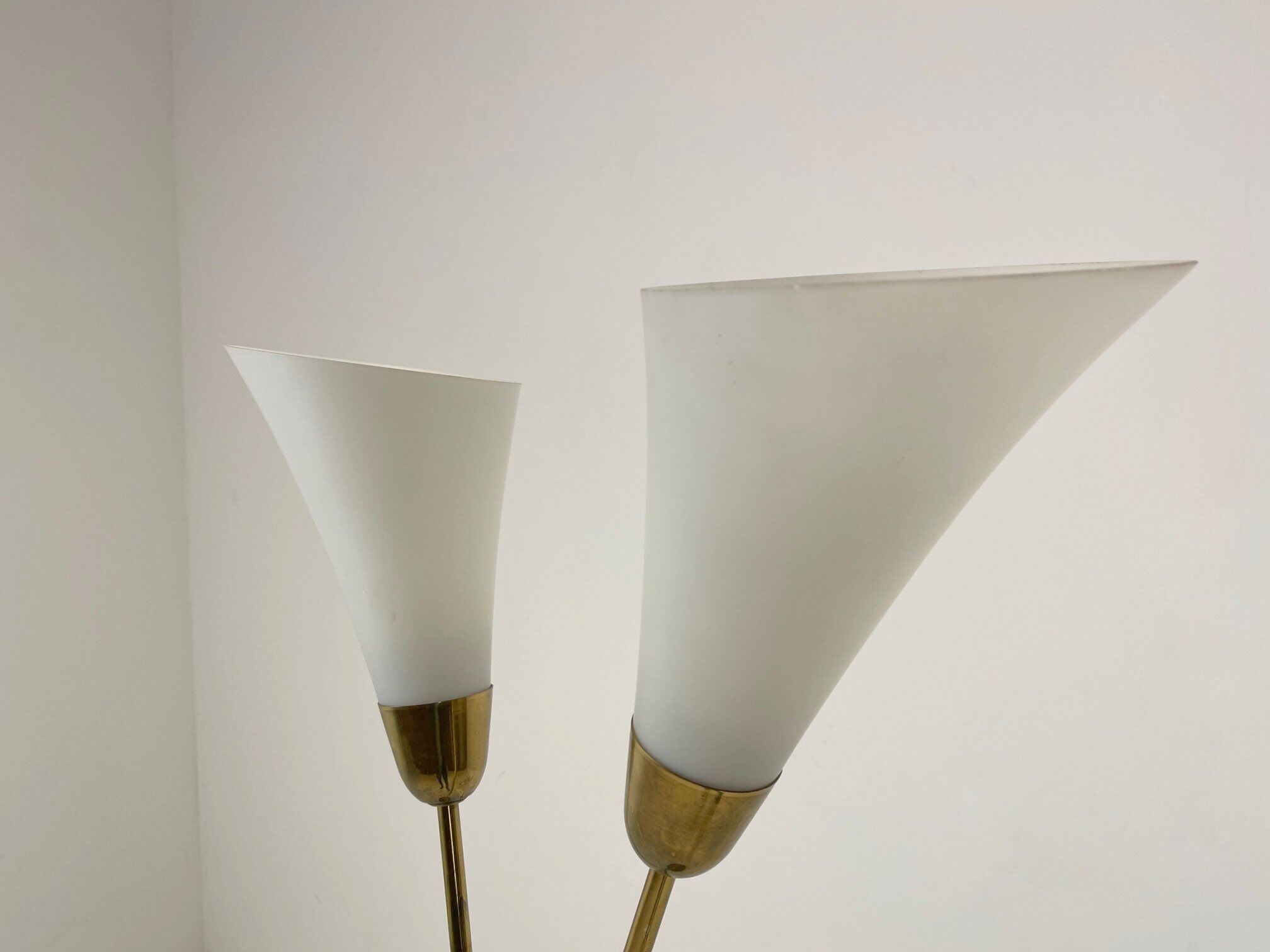 Art deco brass floor lamp, 1930's