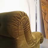 Olive 80's green velvet heater