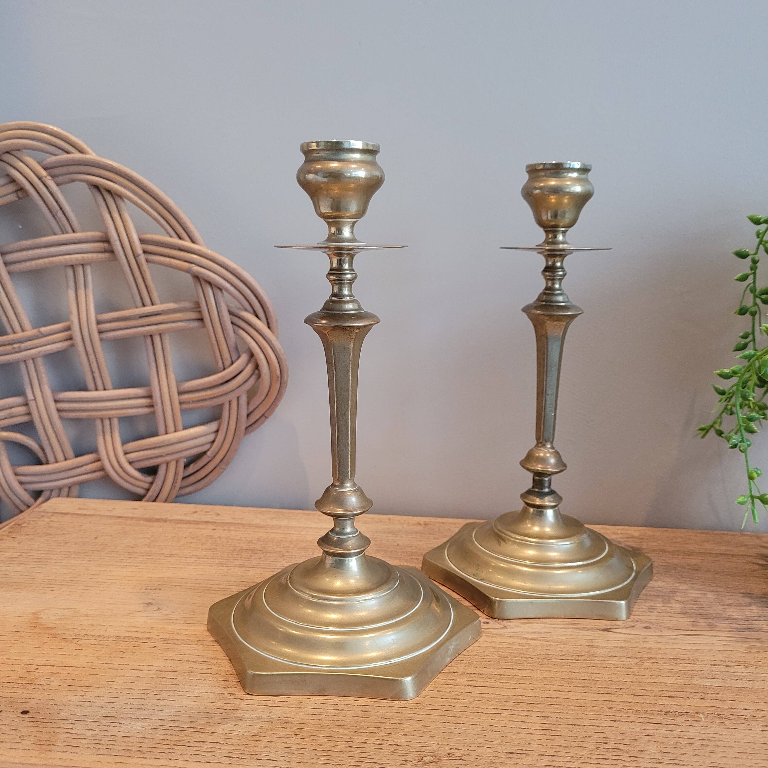 La Redoute x Selency pair of brass candle holders 09