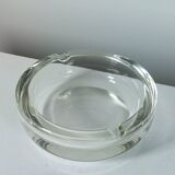 Vintage mid century hand cut crystal glass cigar ashtray