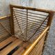 Lit enfant vintage en rotin et bambou – années 70