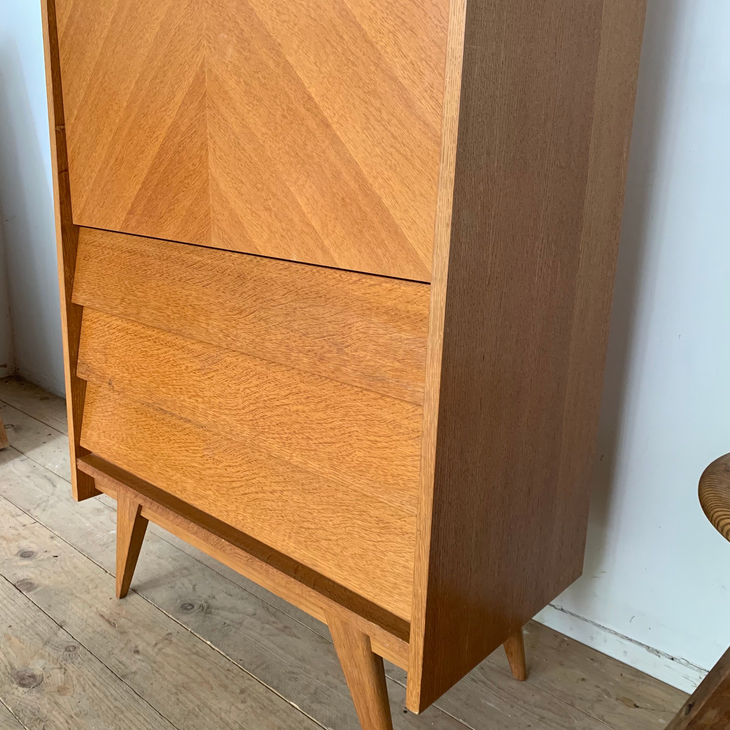 Desk secretary dresser vintage oak