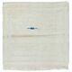 Minimalist Vintage Handmade Turkish Tulu Accent Rug Made of Undyed Beige Wool