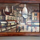 Oil painting on canvas. Place du Tertre Paris. Local painter. About 40 years. Canvas 54 of 63. 4