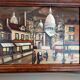 Tableau huile sur toile. Place du Tertre Paris. Peintre  local. Environ 40 ans. Toile 54 sur 63. 4