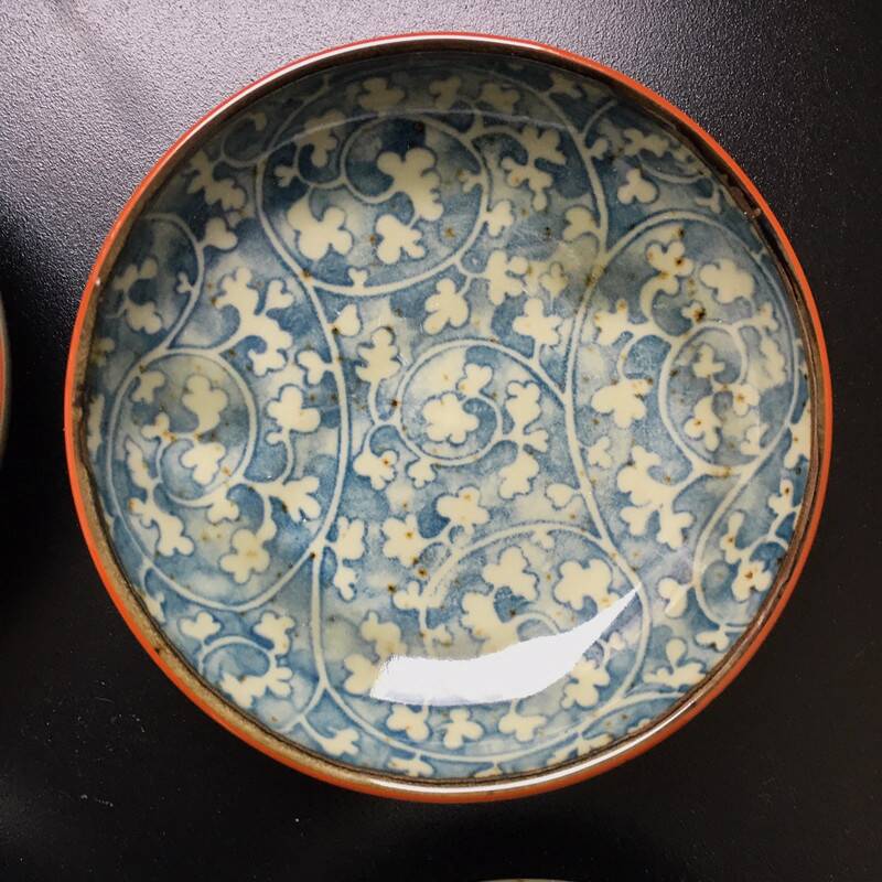 6 Japanese stoneware bowls 10 cm