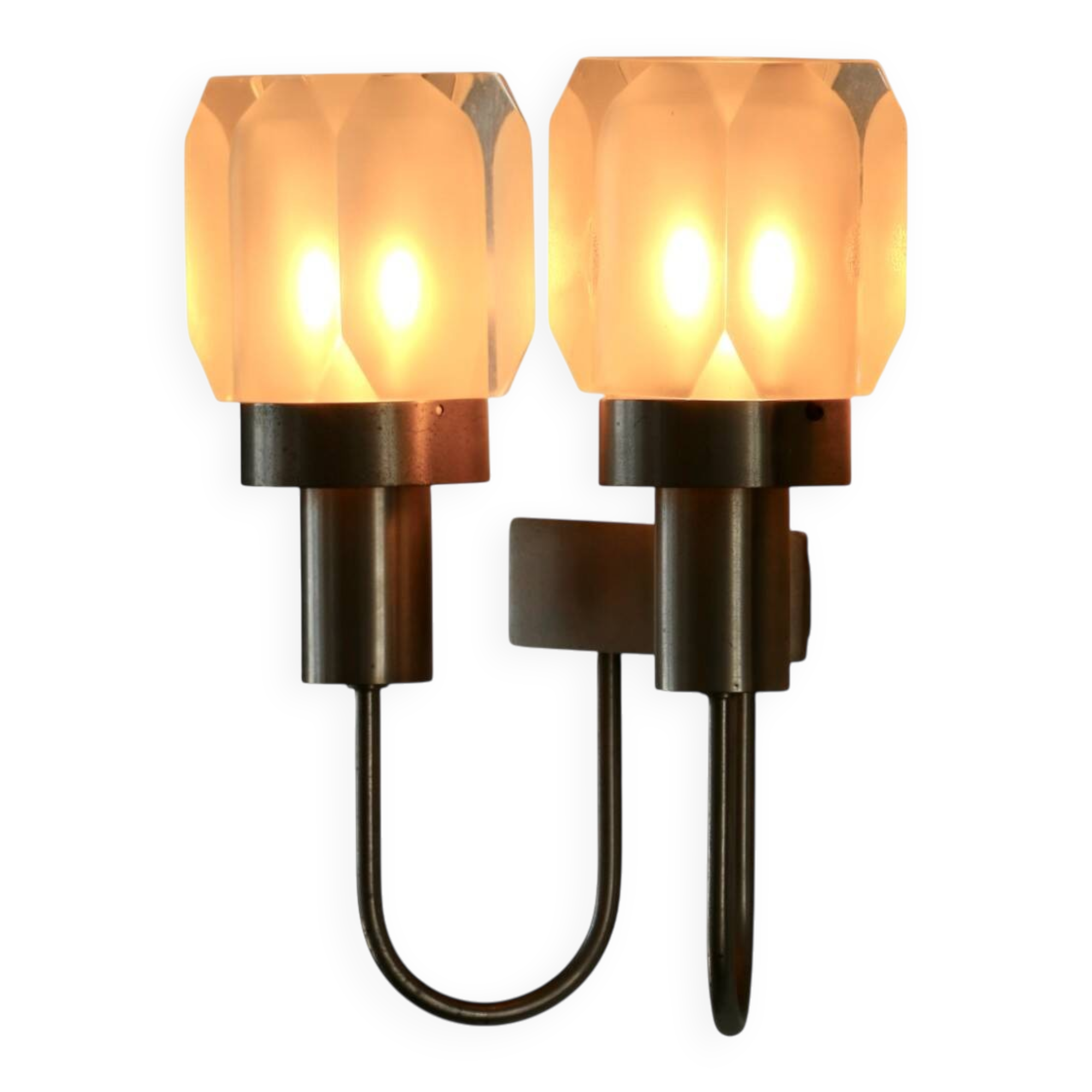 A pair of wall lights, Gaetano Missaglia, Italy 1960s.