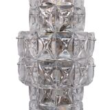 Grandes appliques murales en cristal Kinkeldy des années 1970, Allemagne.