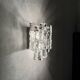 Set of 2 Austrian Ice Glass Wall Lamps by J.T. Kalmar