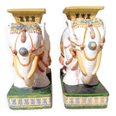 Set of 2 Chinese ceramic elephants