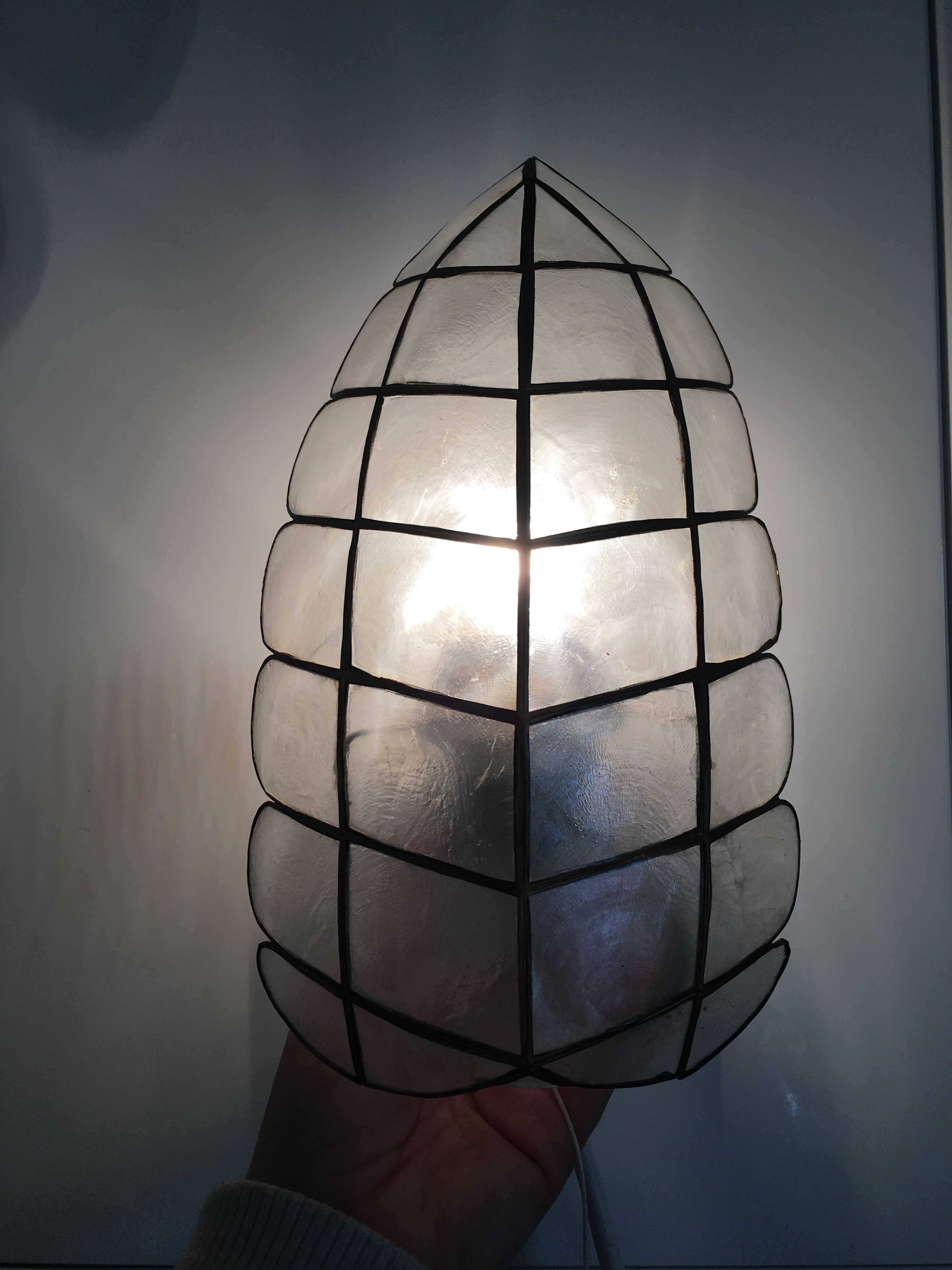 Pair of mother-of-pearl sconces