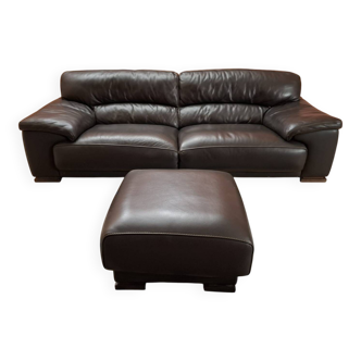 Canapé roche bobois 3 places avec pouf