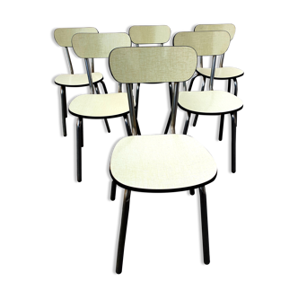 Lot of 6 vintage formica chairs