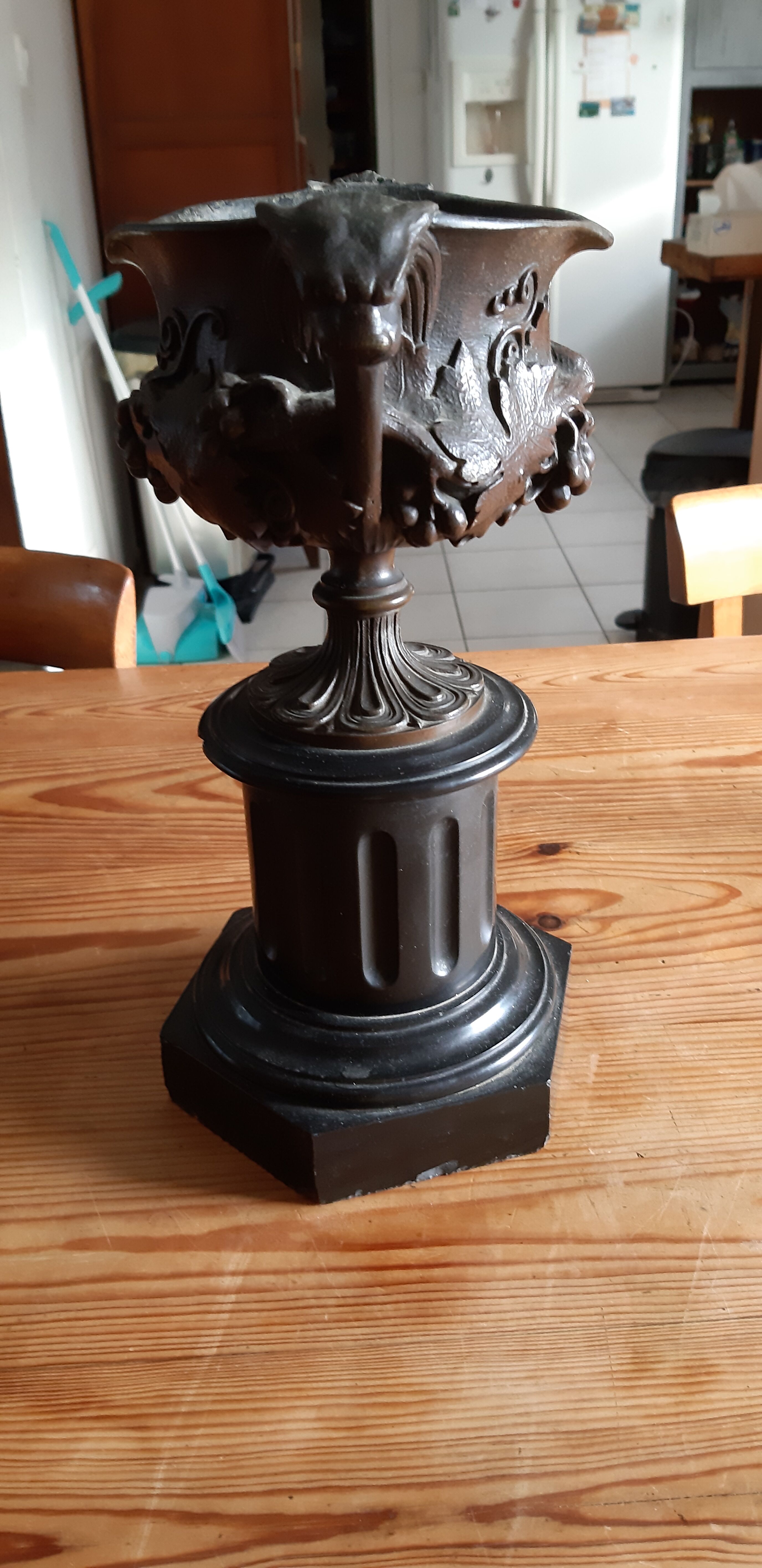 Cassolette Bronze and Marble