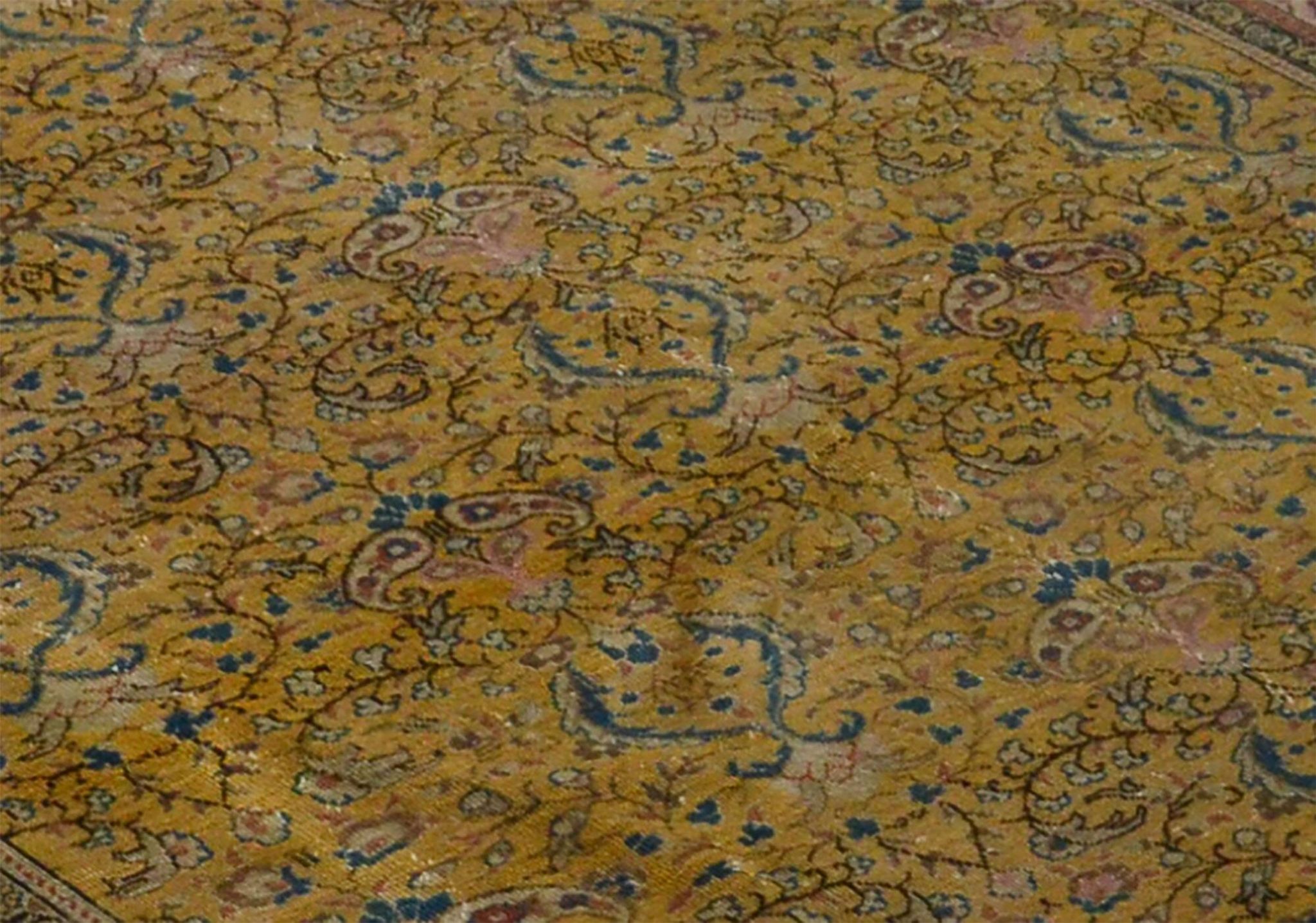 Vintage Turkish Anatolian Carpet 186x283 cm Floral Brown Blue
