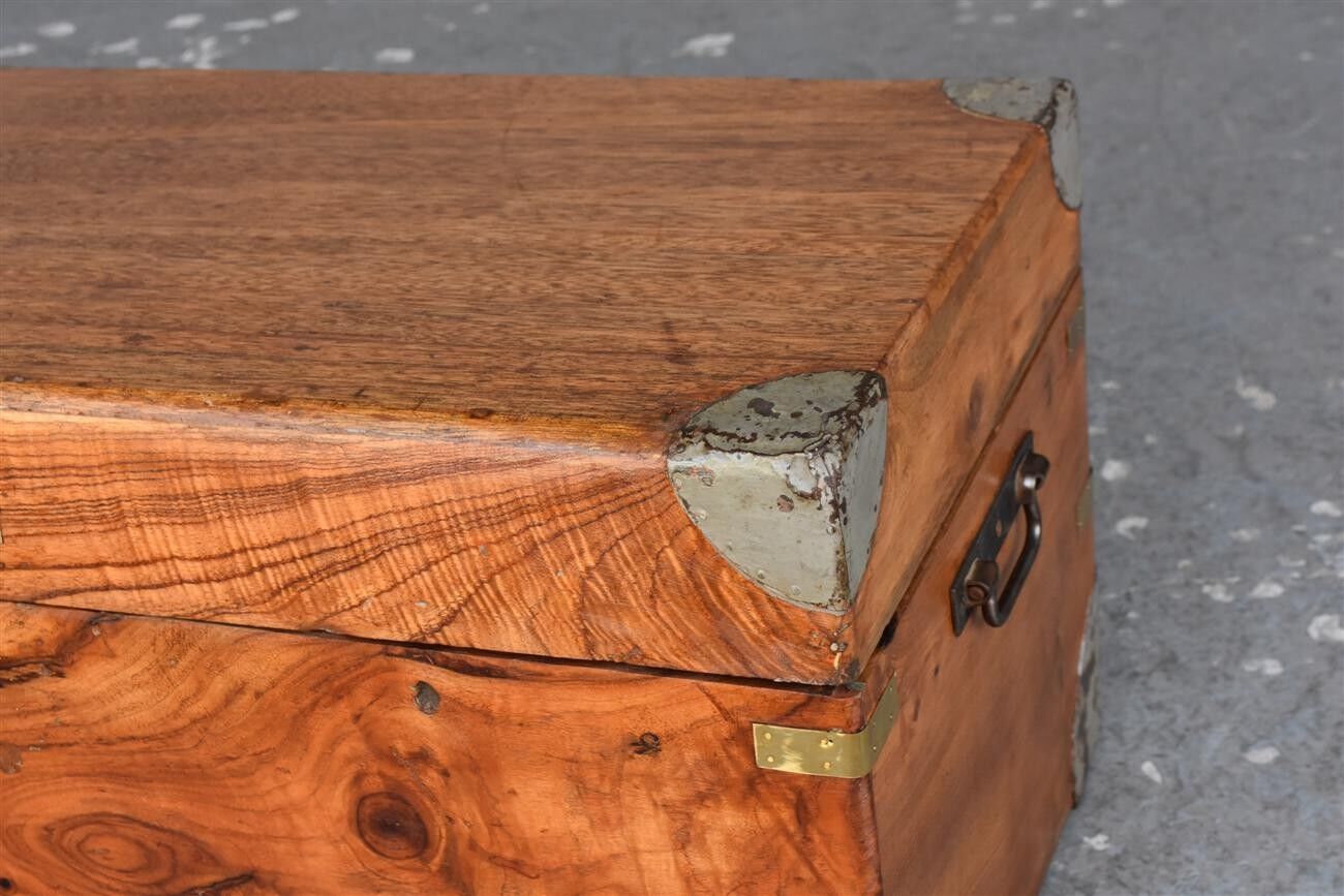 Navy in time camphor trunk late XIXth